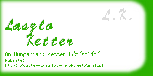 laszlo ketter business card